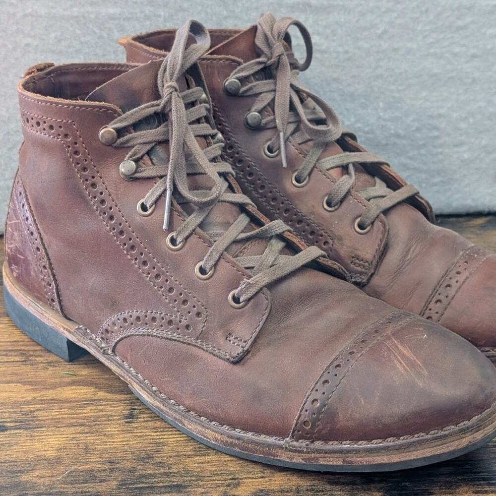 Danner Chukka Boots Mens 11 EE JACK II DARK Coffee Tan Leather Lace Up Work